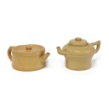 Two Yixing duanni teapots,