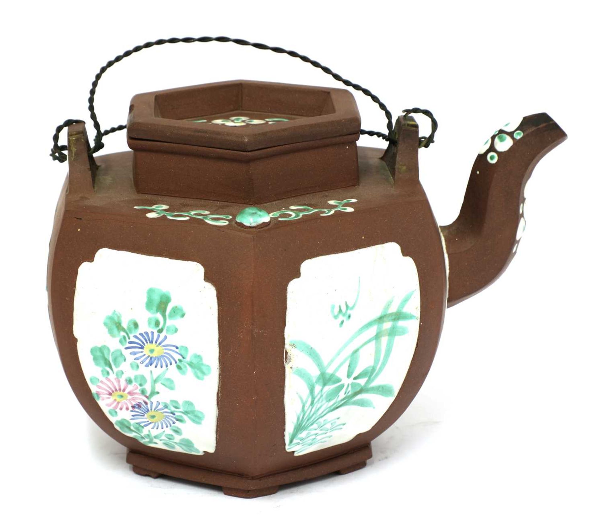 A large Chinese Yixing zisha teapot, - Image 2 of 3