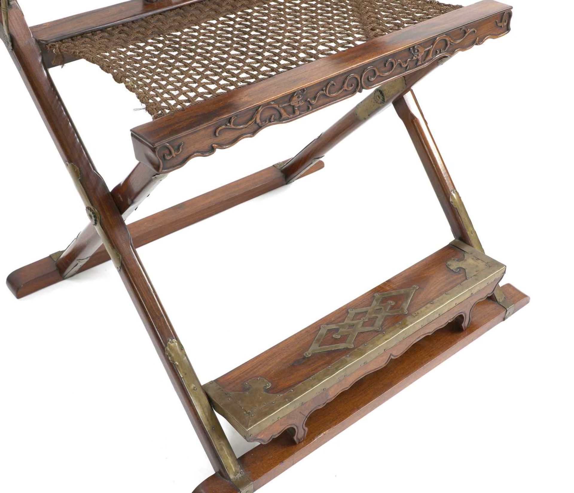 A Chinese huali folding chair, - Image 4 of 4