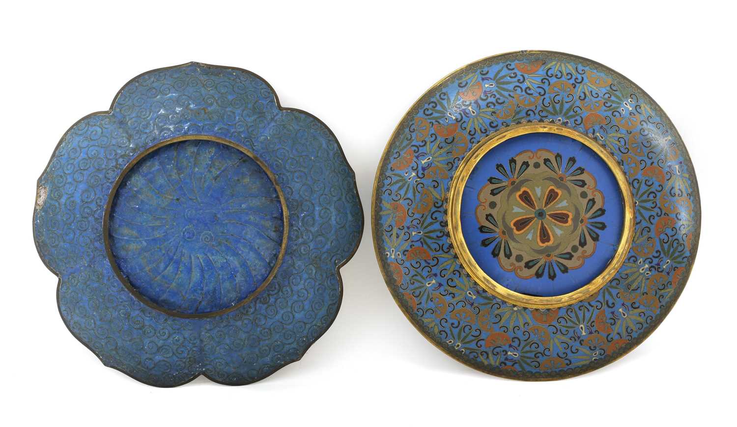 Two Japanese cloisonné dishes, - Image 2 of 2