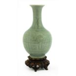 A Chinese celadon vase,