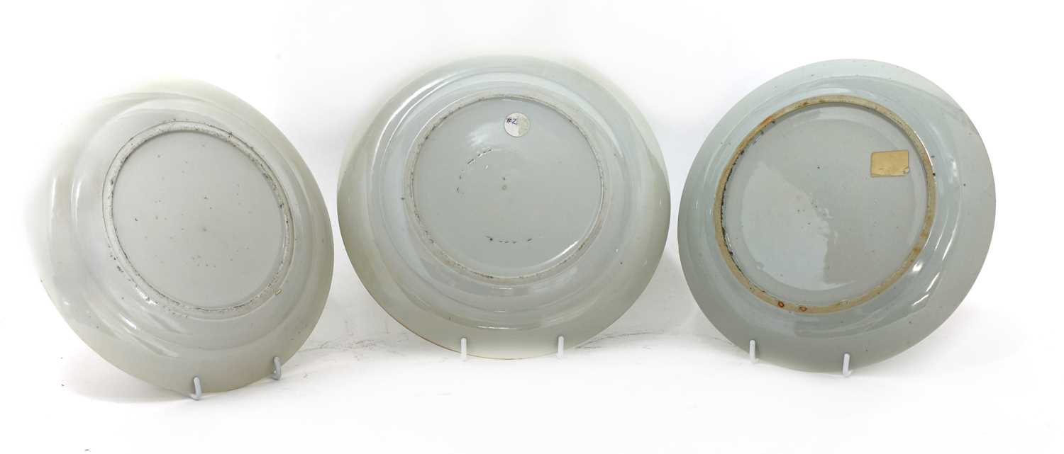 Three Chinese famille rose plates, - Image 2 of 2