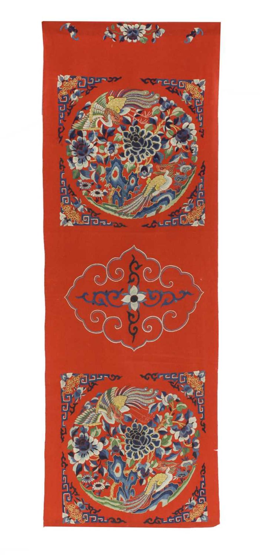 Three Chinese embroidered textiles,