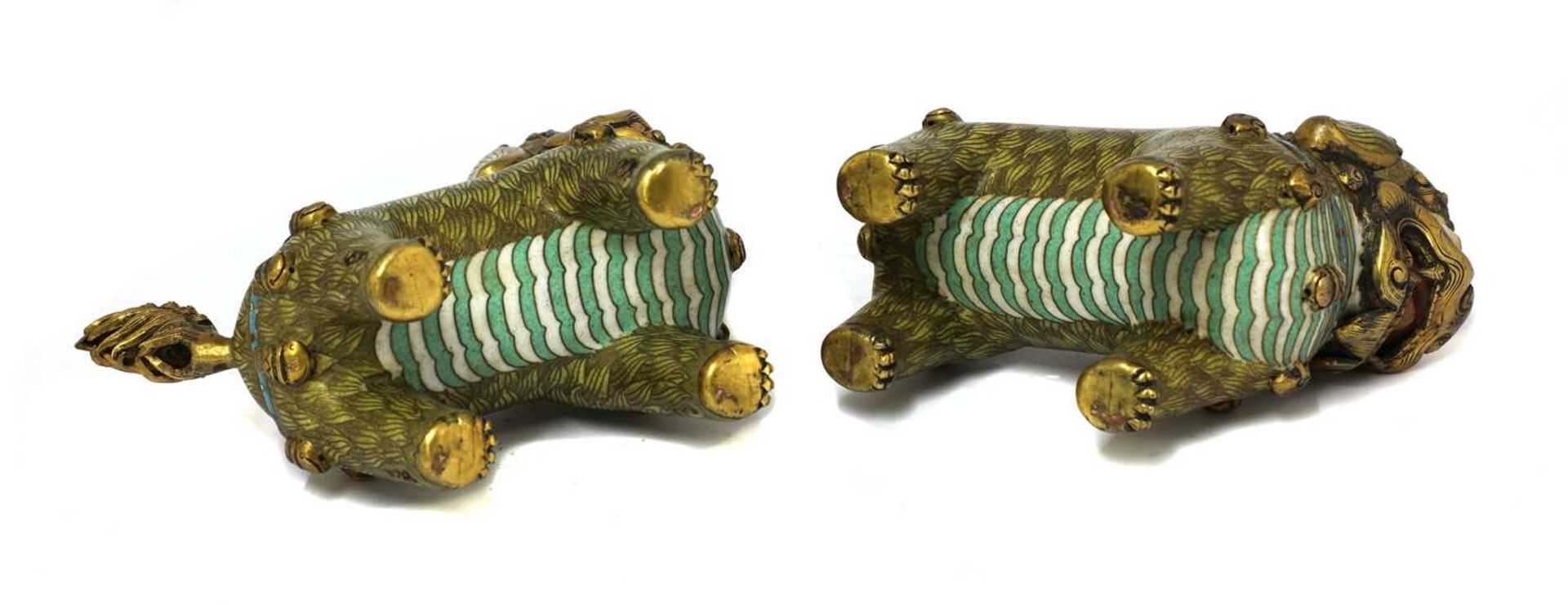 A pair of Chinese cloisonné enamel censers, - Image 3 of 4