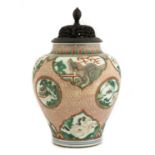 A Chinese wucai jar,