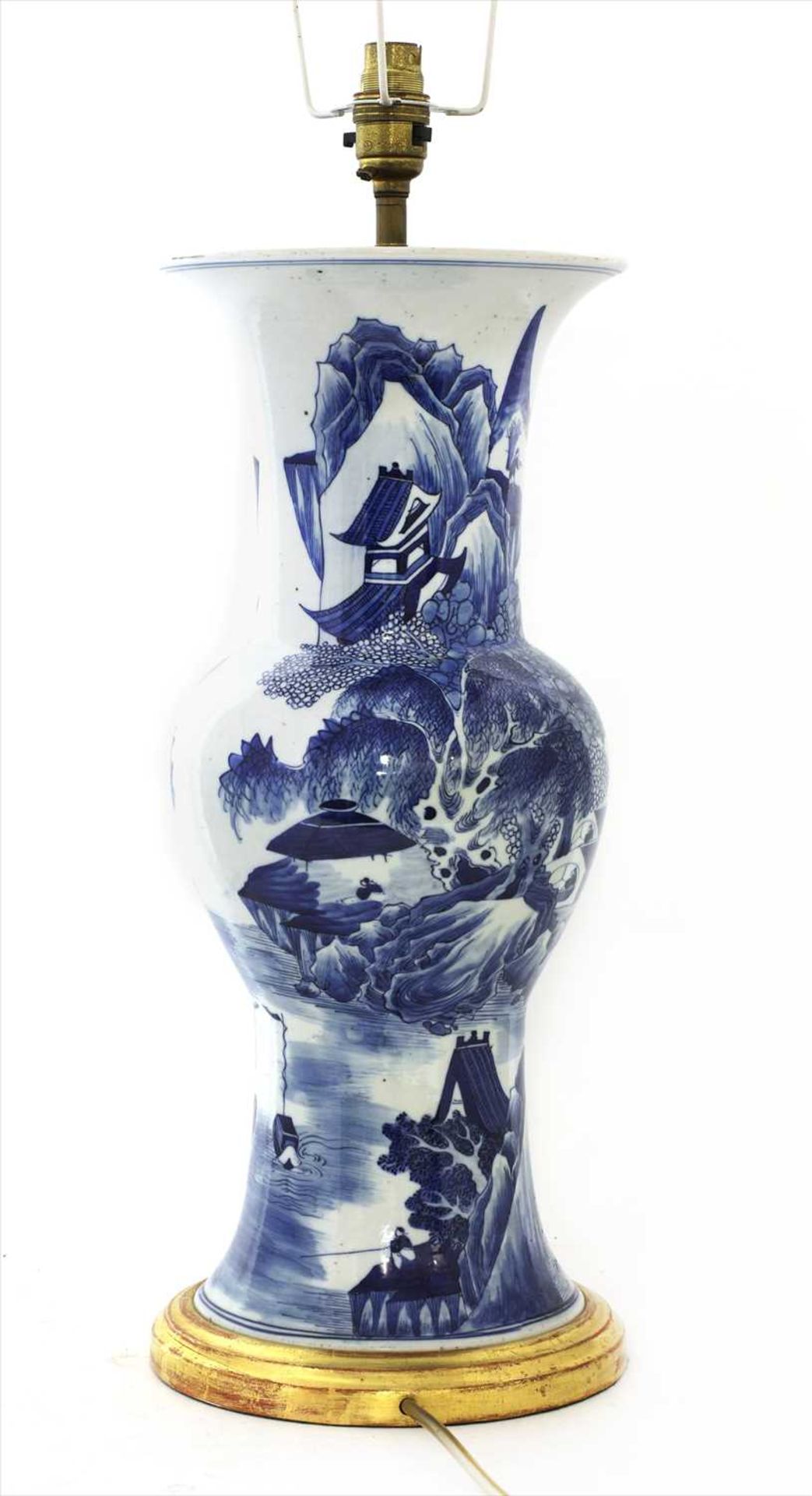 A Chinese blue and white vase,