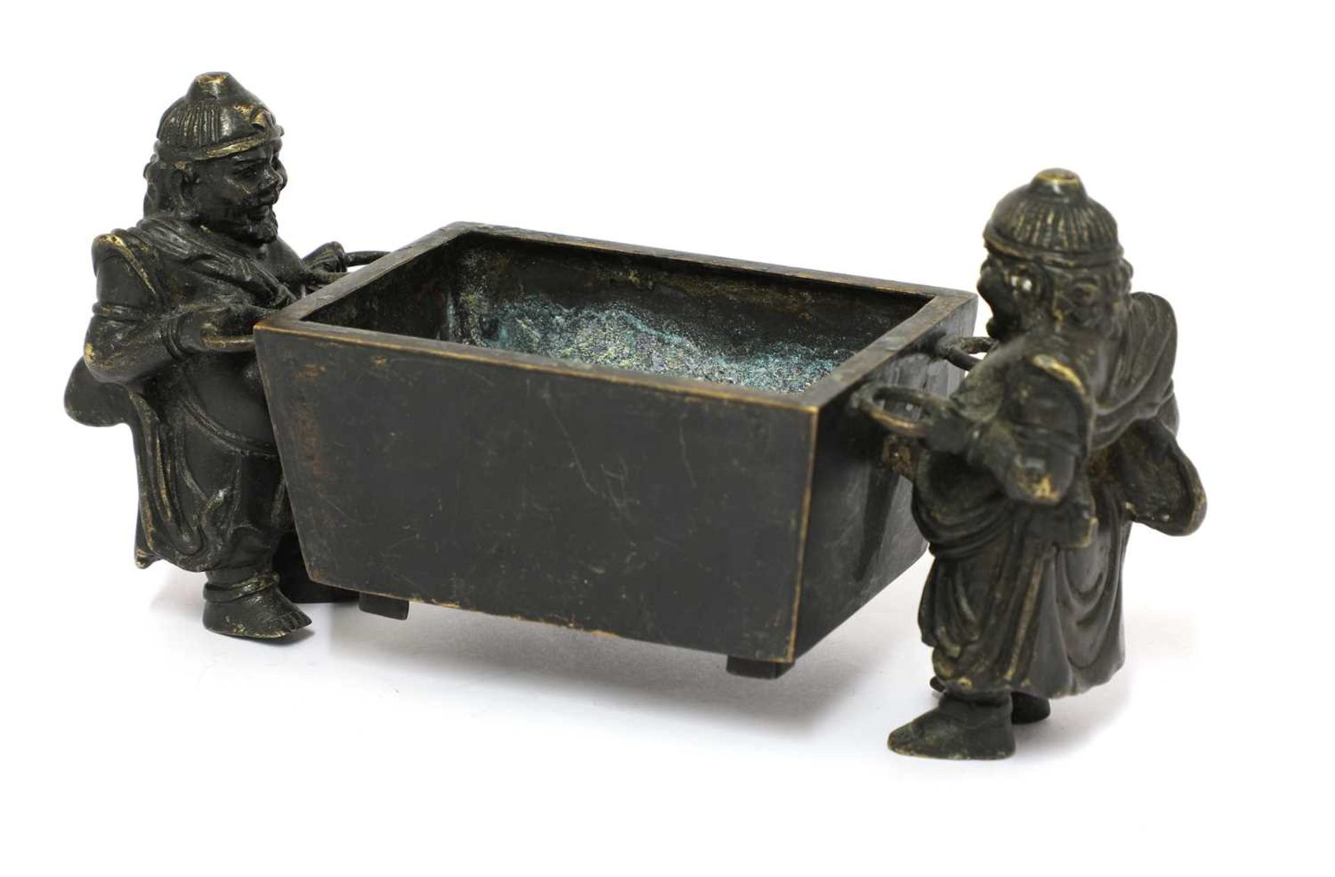 A Chinese bronze incense burner,