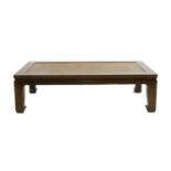 A Chinese elm wood coffee table,