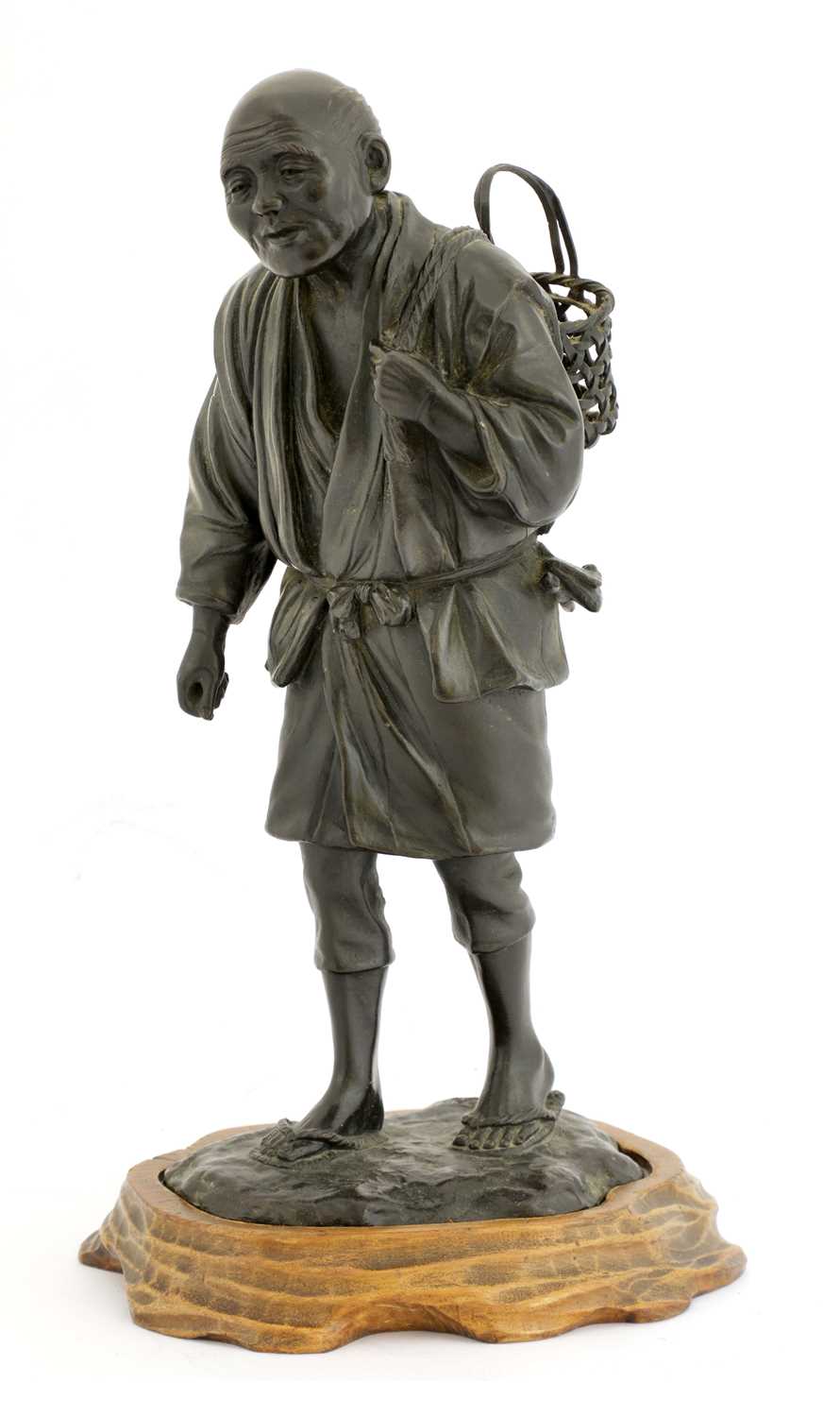 A Japanese bronze figure,