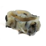 A Chinese agate washer,