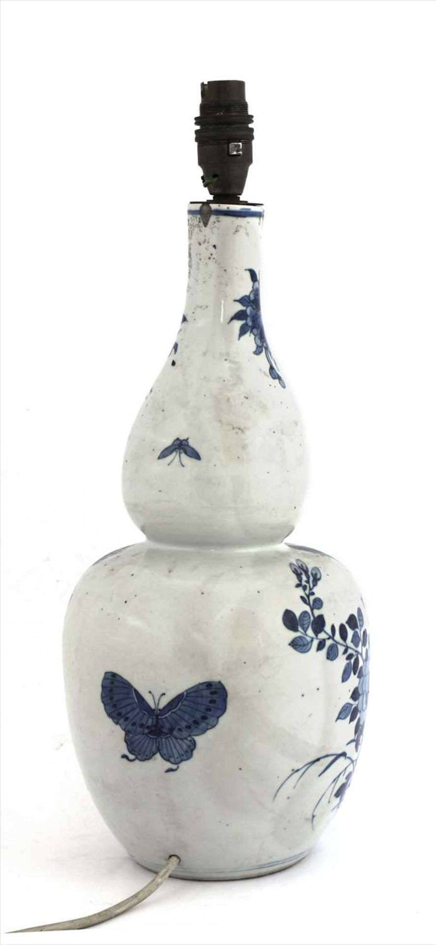 A Chinese blue and white double gourd vase, - Image 2 of 2