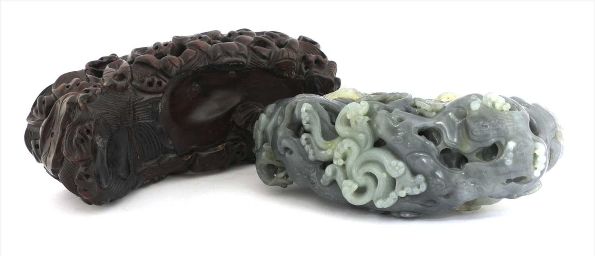 A Chinese jade carving, - Image 3 of 3