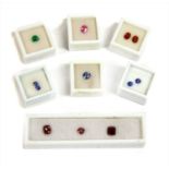 A quantity of unmounted gemstones,