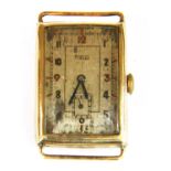 An Art Deco 9ct gold Tissot mechanical watch,