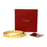 A Cartier beige leather 'Love' belt