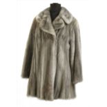 A Canadian grey mink fur coat
