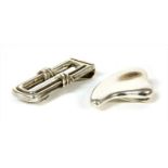 A sterling silver claw money clip by Tiffany & Co.,