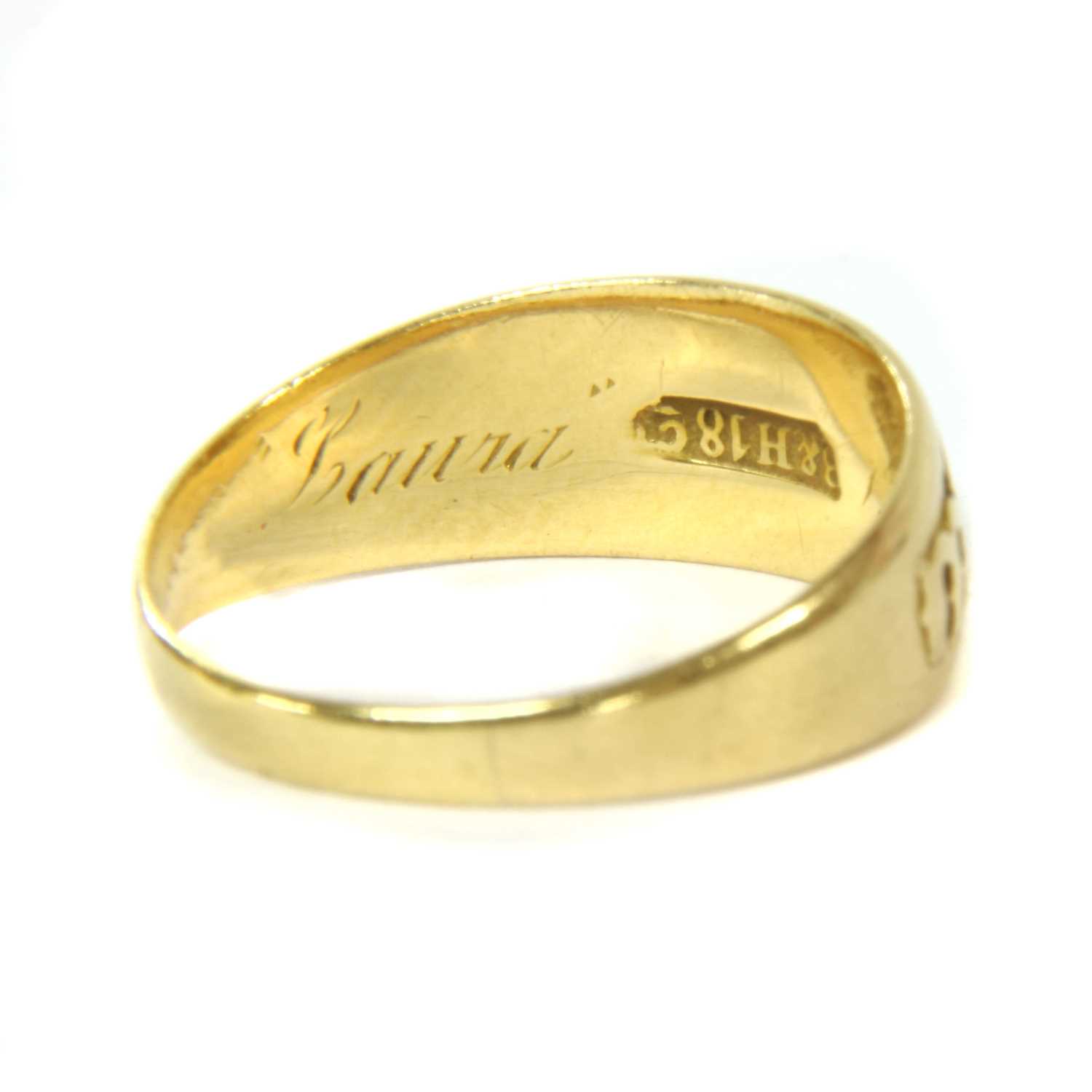 A Victorian gold Mizpah ring, - Image 3 of 4