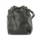 A Louis Vuitton black epi leather 'Sac Noe' drawstring tote