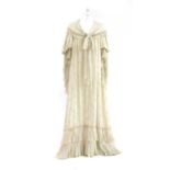 Theatre interest, a cream silk dress, worn by Dame Siân Phillips