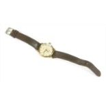 A gentlemen's 9ct gold Mappin automatic strap watch,