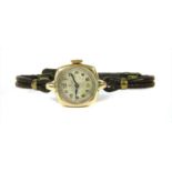 A ladies' 9ct gold Rolex mechanical strap watch,