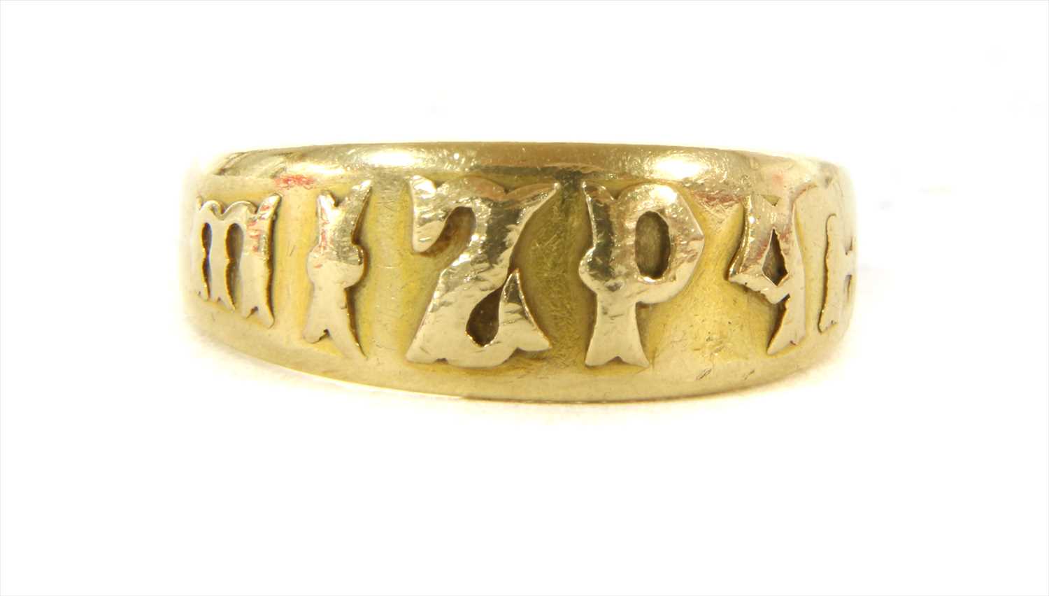 A Victorian gold Mizpah ring,