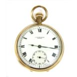 A 9ct gold J W Benson open-faced pocket watch,