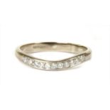 An 18ct white gold diamond ring,