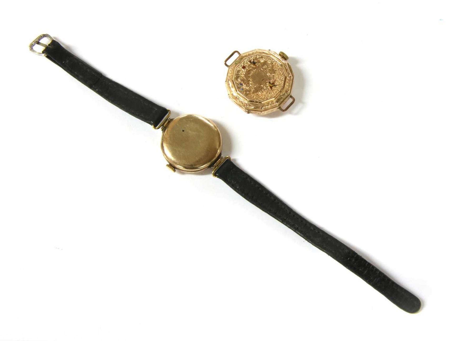 A 9ct gold Vertex mechanical strap watch - Image 2 of 3