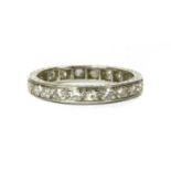 A platinum diamond full eternity ring