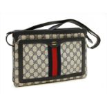 A vintage Gucci blue 'Accessory Collection' shoulder bag