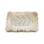 A Victorian sterling silver card case,