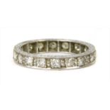 A platinum diamond full eternity ring,