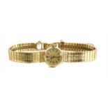 A ladies' 9ct gold Omega mechanical bracelet watch, c.1960,