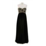 A Marchesa empire line full-length dress,