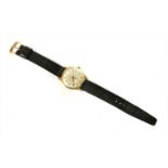 A gentlemen's 9ct gold Garrard automatic strap watch, c.1970,