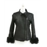 A Prada leather biker style jacket