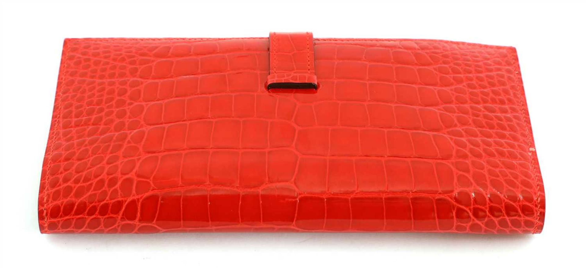 An Hermès red alligator skin wallet - Image 3 of 3