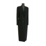 A Giorgio Armani black lightweight wool coat