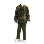 A Swanndri gentleman's green and brown check shirt/jacket