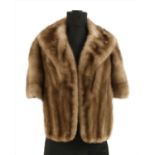 A brown mink fur shawl