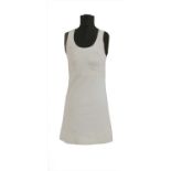 A Jil Sander cream sleeveless bodycon dress