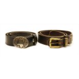 Two gentleman's leather belts