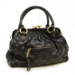 Marc Jacobs black quilted leather bag
