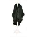 A long black wool cloak