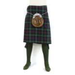 A Farquarson tartan fabric kilt,