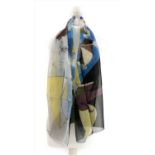 An Ungaro blue silk scarf and a Picasso Collection silk scarf