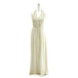 A Missoni cream silk halter-neck maxi dress