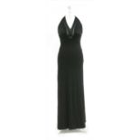 A La Perla black halter-neck maxi dress,